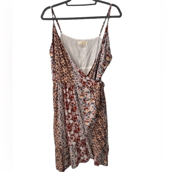 Promesa Wrap Floral Mini Dress Size M - Picture 1 of 12